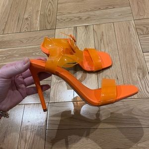 New JLO Orange Heels